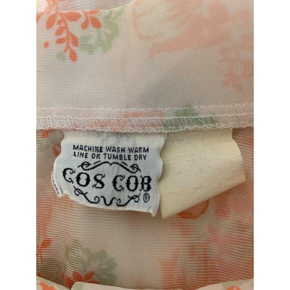 Large Cos Cob Vintage 1960s Womens Polyester Button Up Shirt Blouse Defects - Picture 7 of 7